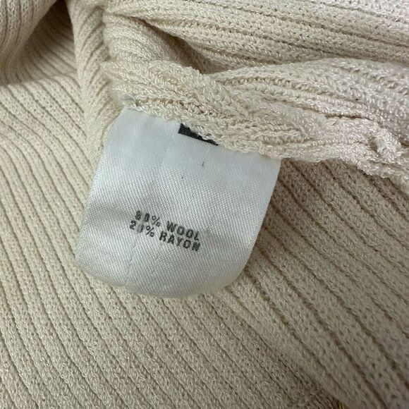 St. John Sport Ribbed Knit Wool Blend Cardigan with Faux Pearl Trims sz Small - Picture 7 of 10